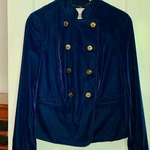Cache ~ Sz 4 ~ Blue Velvet Royal Military Inspired Jacket